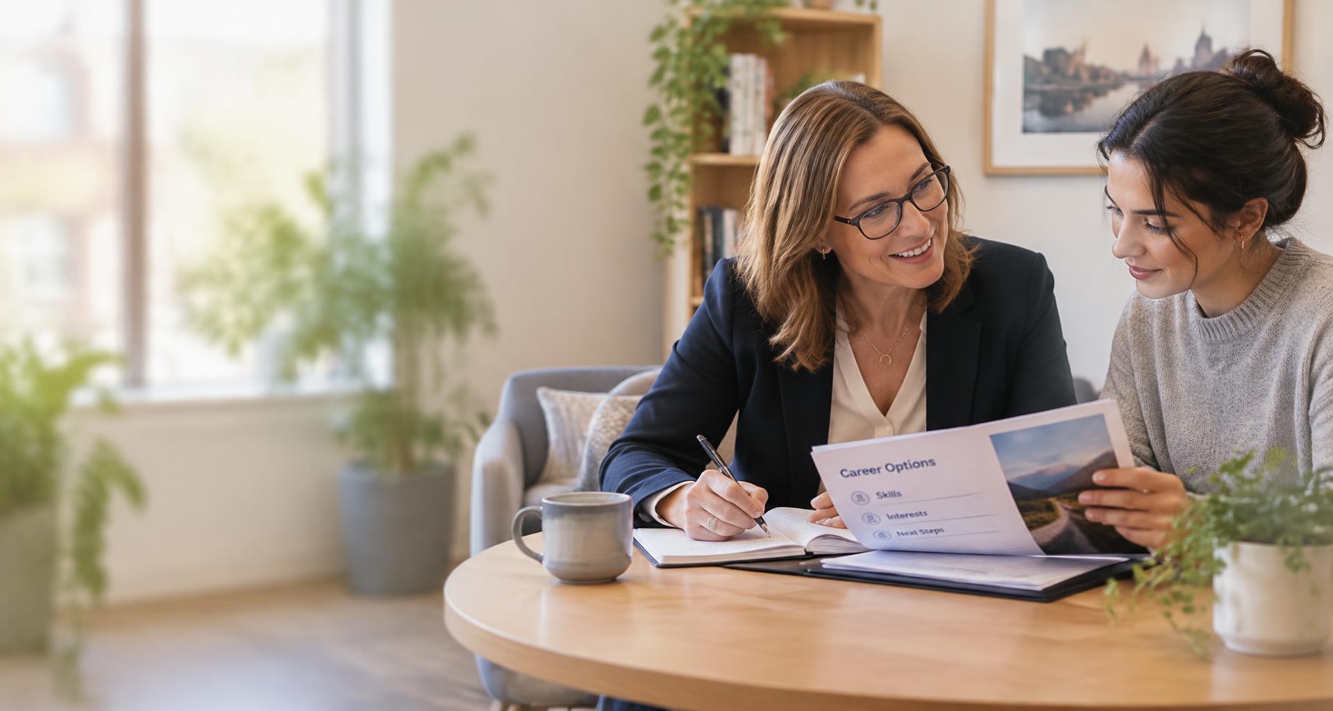 One-to-one career consultation between Michelle Cryer and a client